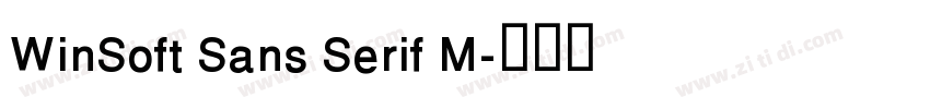 WinSoft Sans Serif M字体转换
